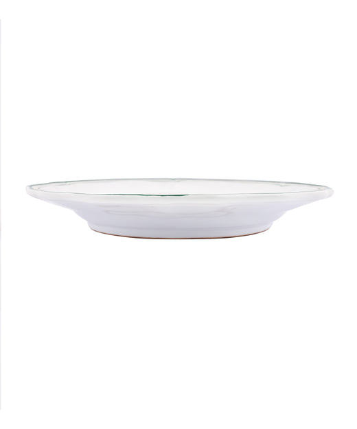 Set of 4 Zita Scalloped Dinner Plates, Juniper Green, Cut Out, Side Profile