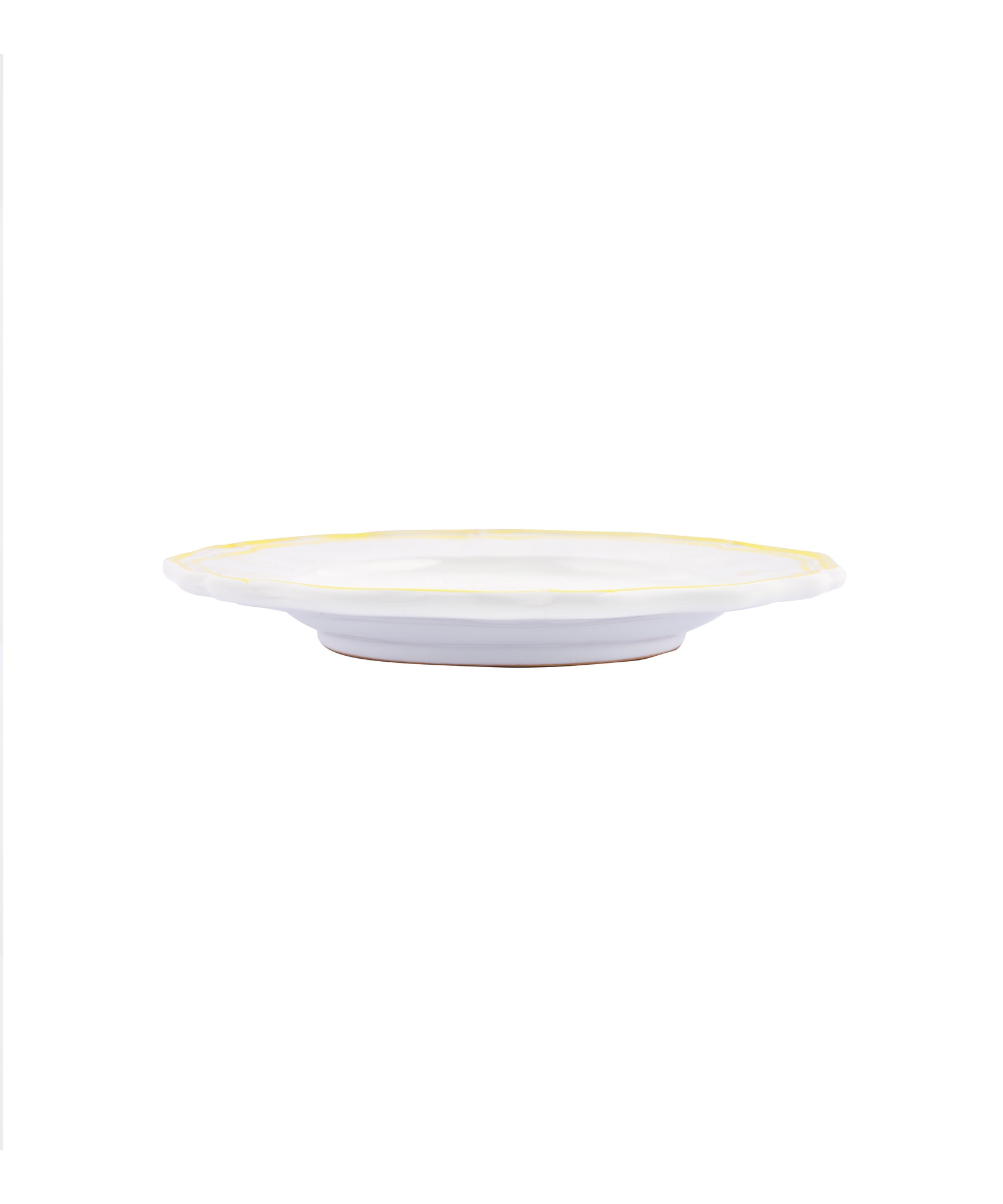 Zita Scalloped Crockery, Citrus Yellow, Dessert Plate, Cut Out