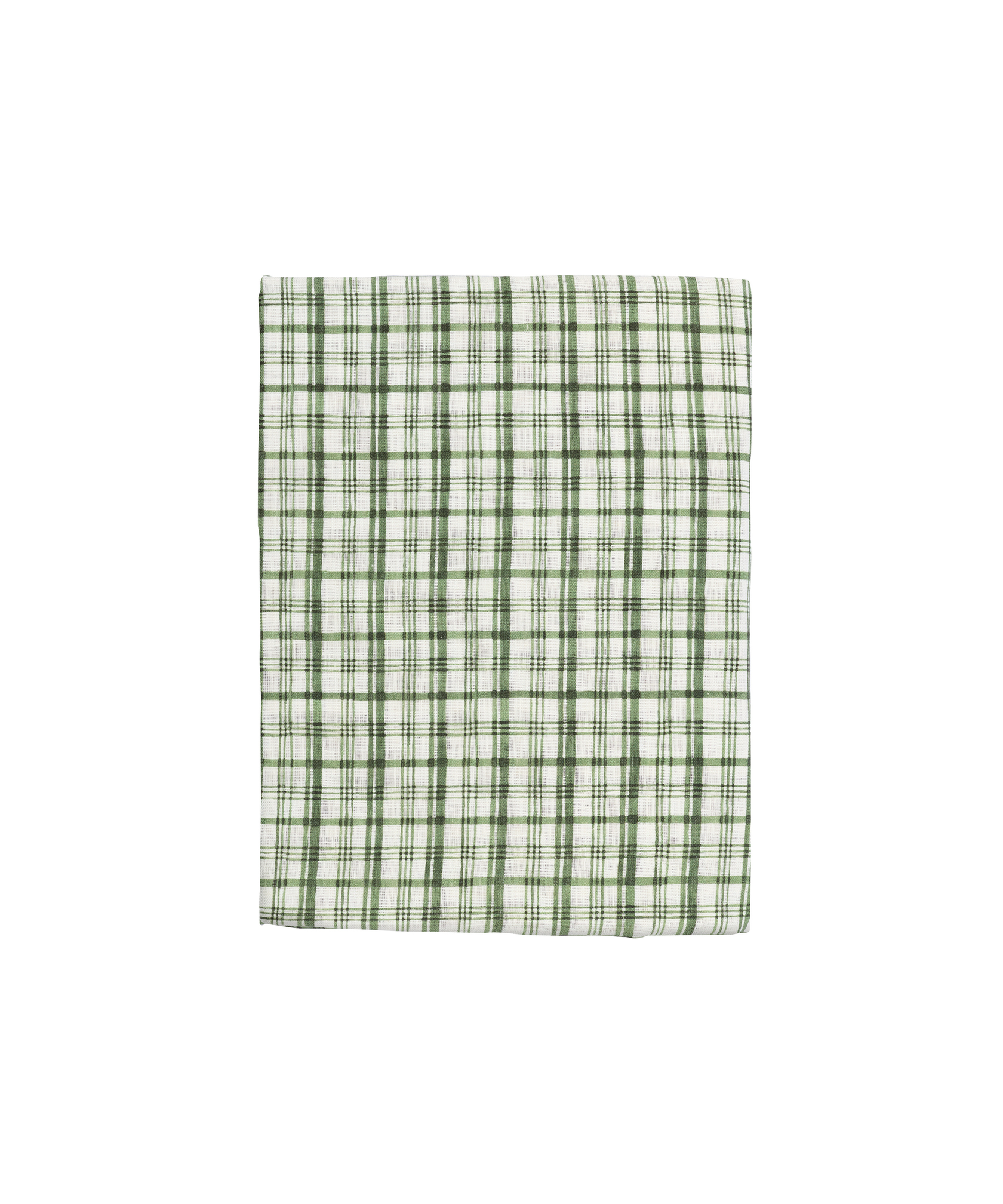 Remy Rectangular Linen Tablecloth, Ivy, Cut Out