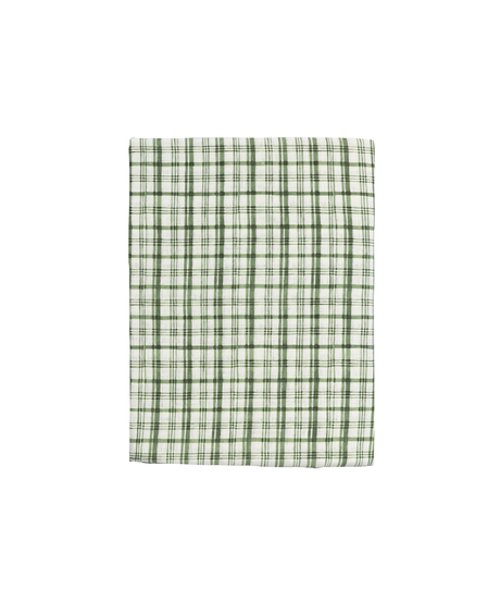 Remy Rectangular Linen Tablecloth, Ivy, Cut Out