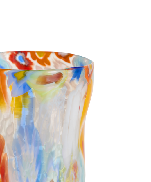 Millefiori Murano Glass Dimpled Tumbler