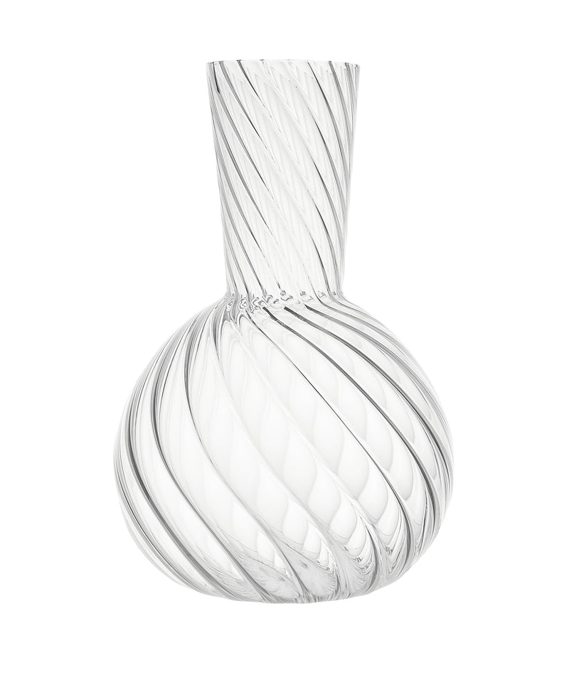 Rebecca Udall, Elegant Tapered Rippled Borosilicate Glass Carafe