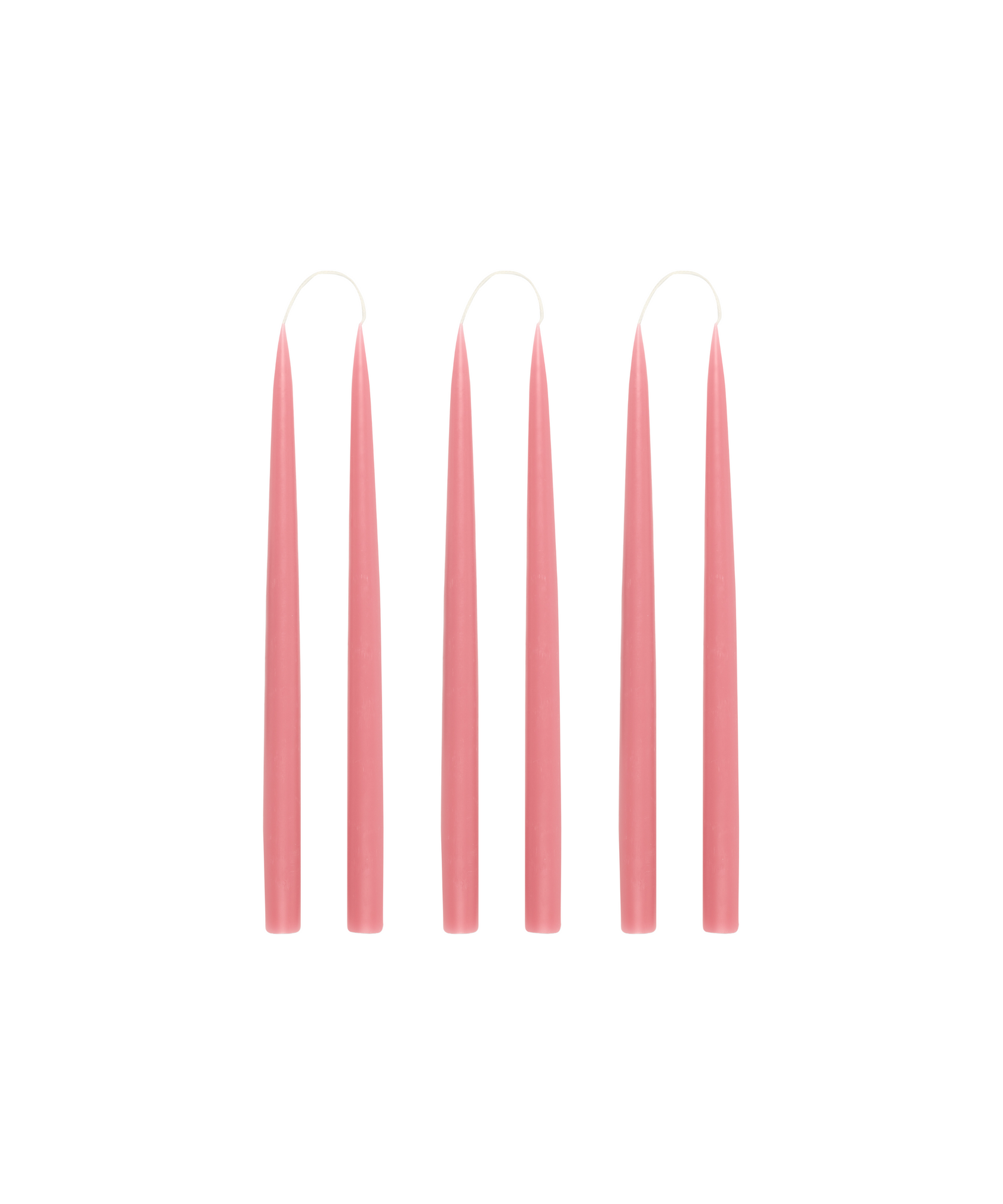 Rebecca Udall Set of 6 35cm Danish Taper Candles, Rose Pink