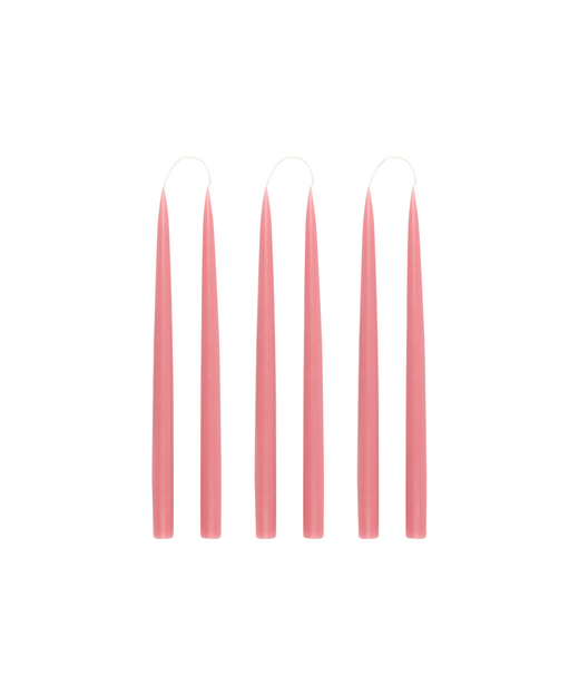 Rebecca Udall Set of 6 35cm Danish Taper Candles, Rose Pink