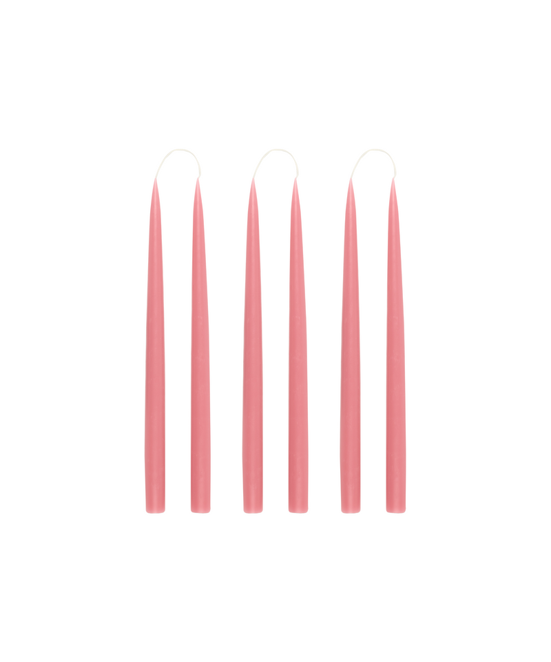 Rebecca Udall Set of 6 35cm Danish Taper Candles, Rose Pink