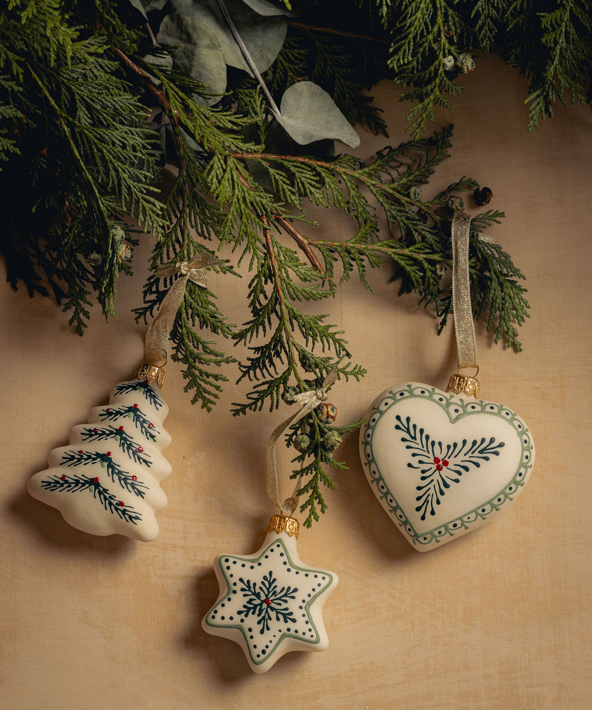Set of 3 Astrid Christmas Decorations