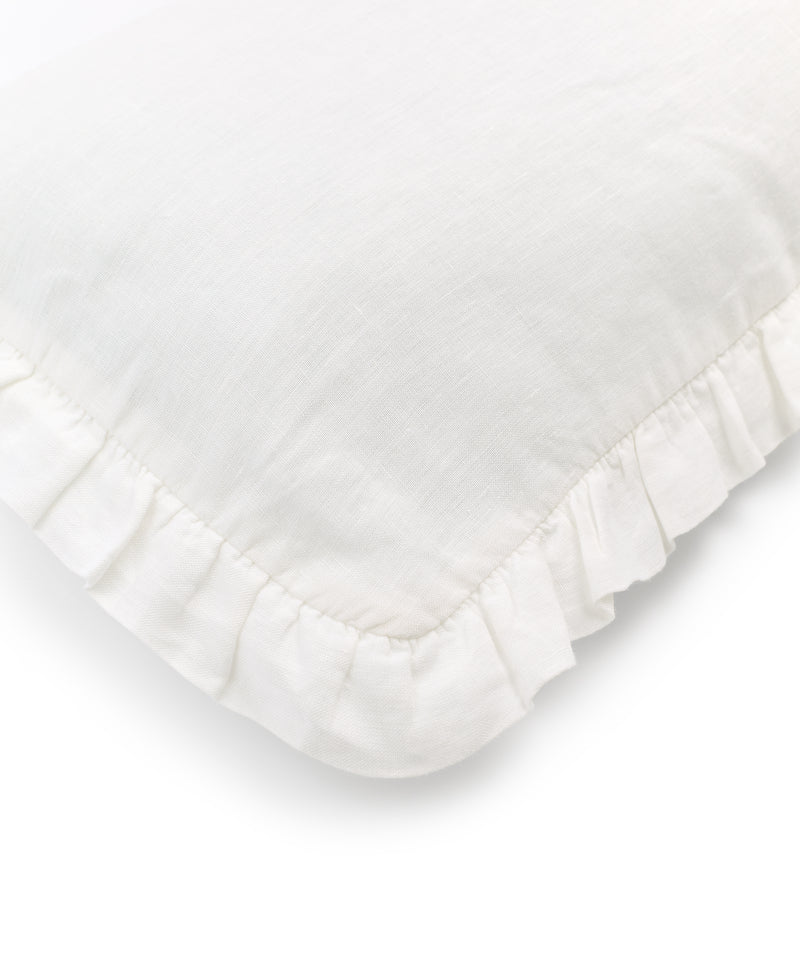 Rebecca Udall, Ruffle Linen Boudoir Pillowcase, Detail