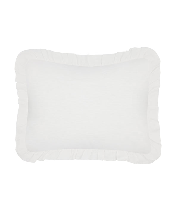Rebecca Udall Ruffle Linen Boudoir Pillowcase, Cut Out Detail