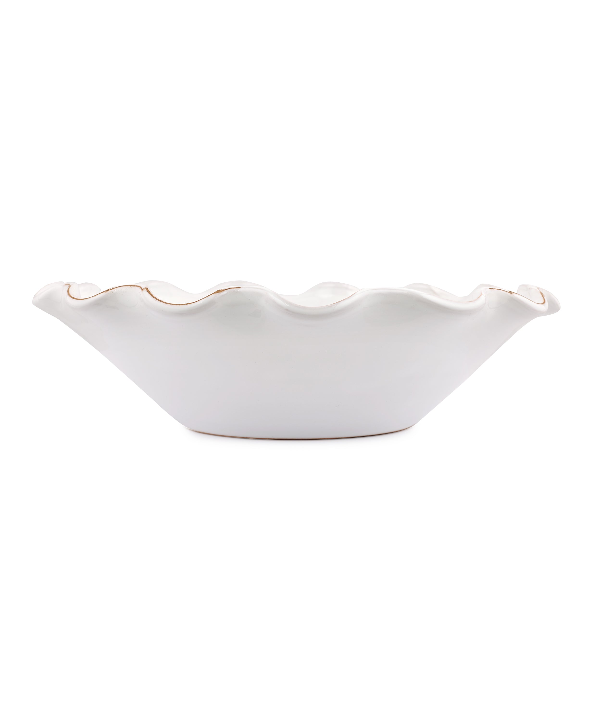 Rebecca Udall Ruffle Ceramic Serving Bowl, White 
