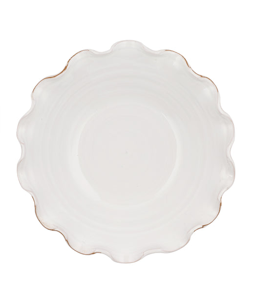 Rebecca Udall Ruffle Wavy Rim Ceramic Bowl, White Design