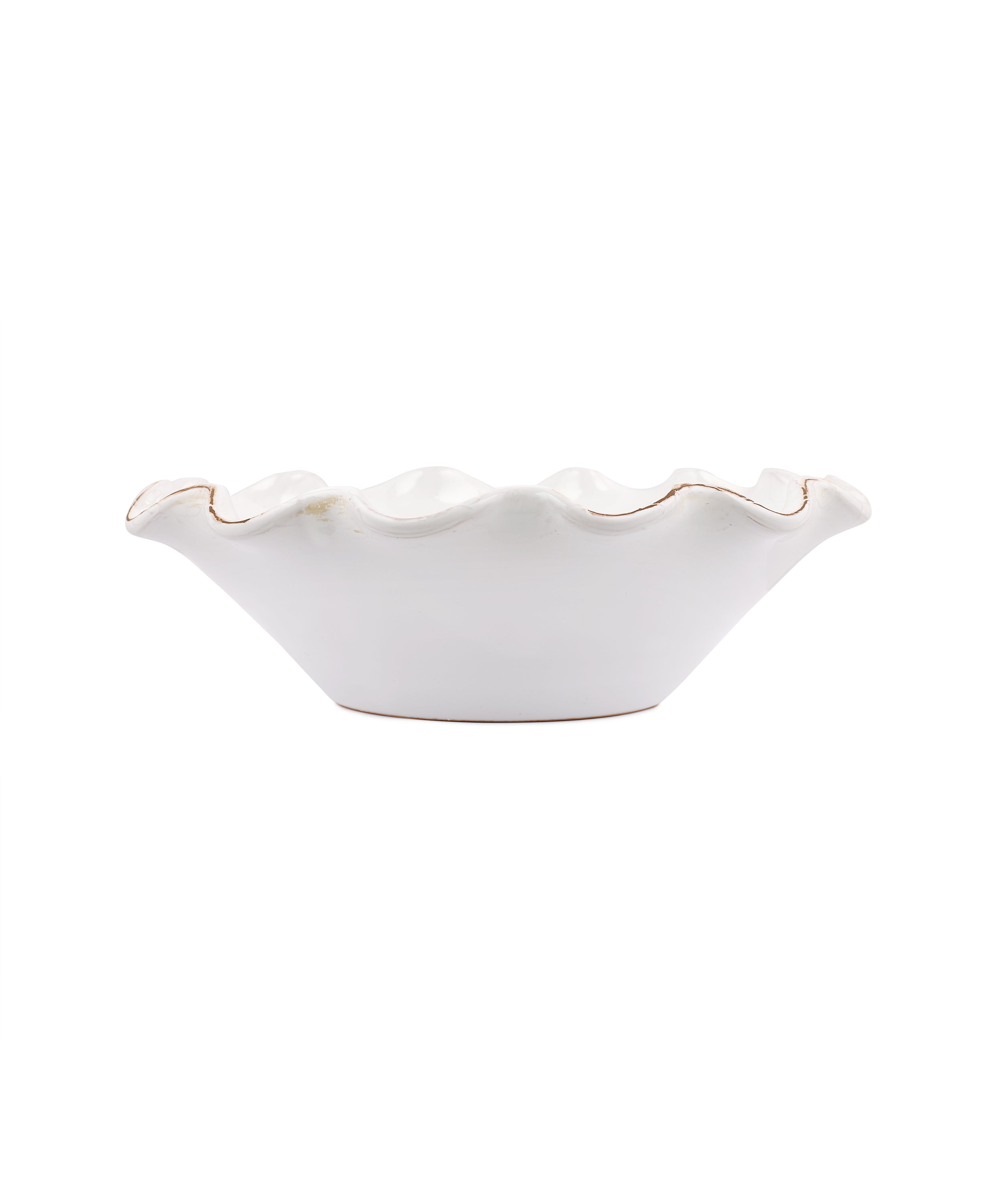 Rebecca Udall Ruffle Decoration Ceramic Bowl, White