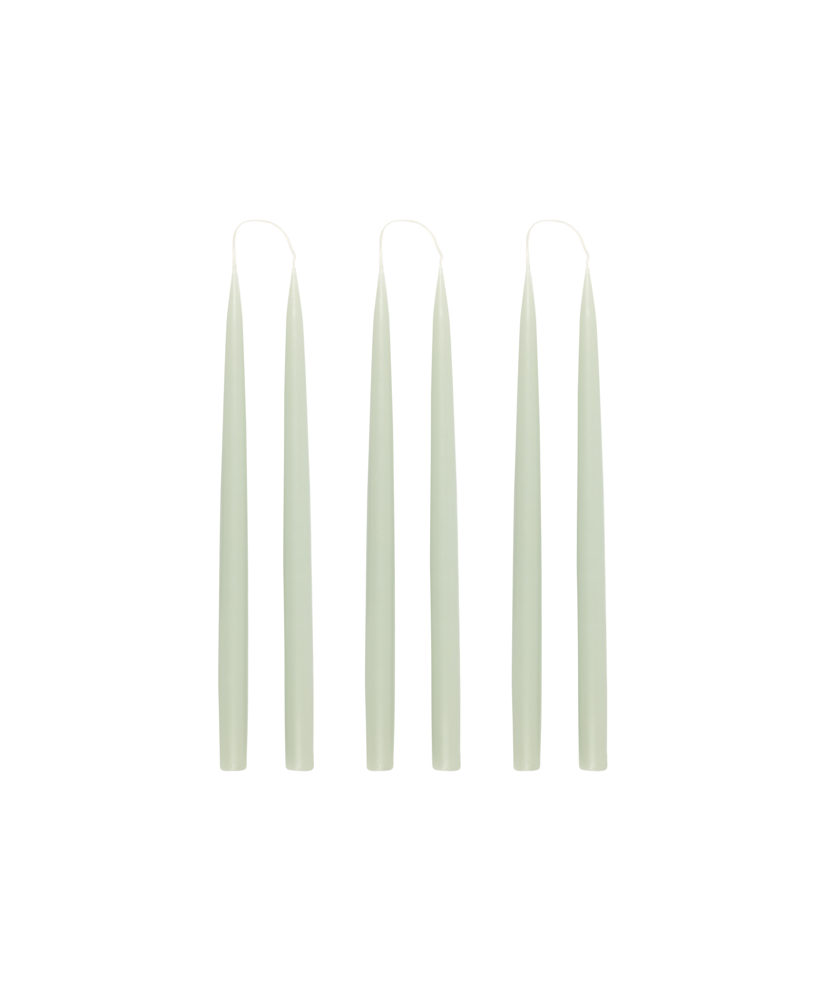 Rebecca Udall Set of 6 35cm Danish Taper Candles, Sage Green Design