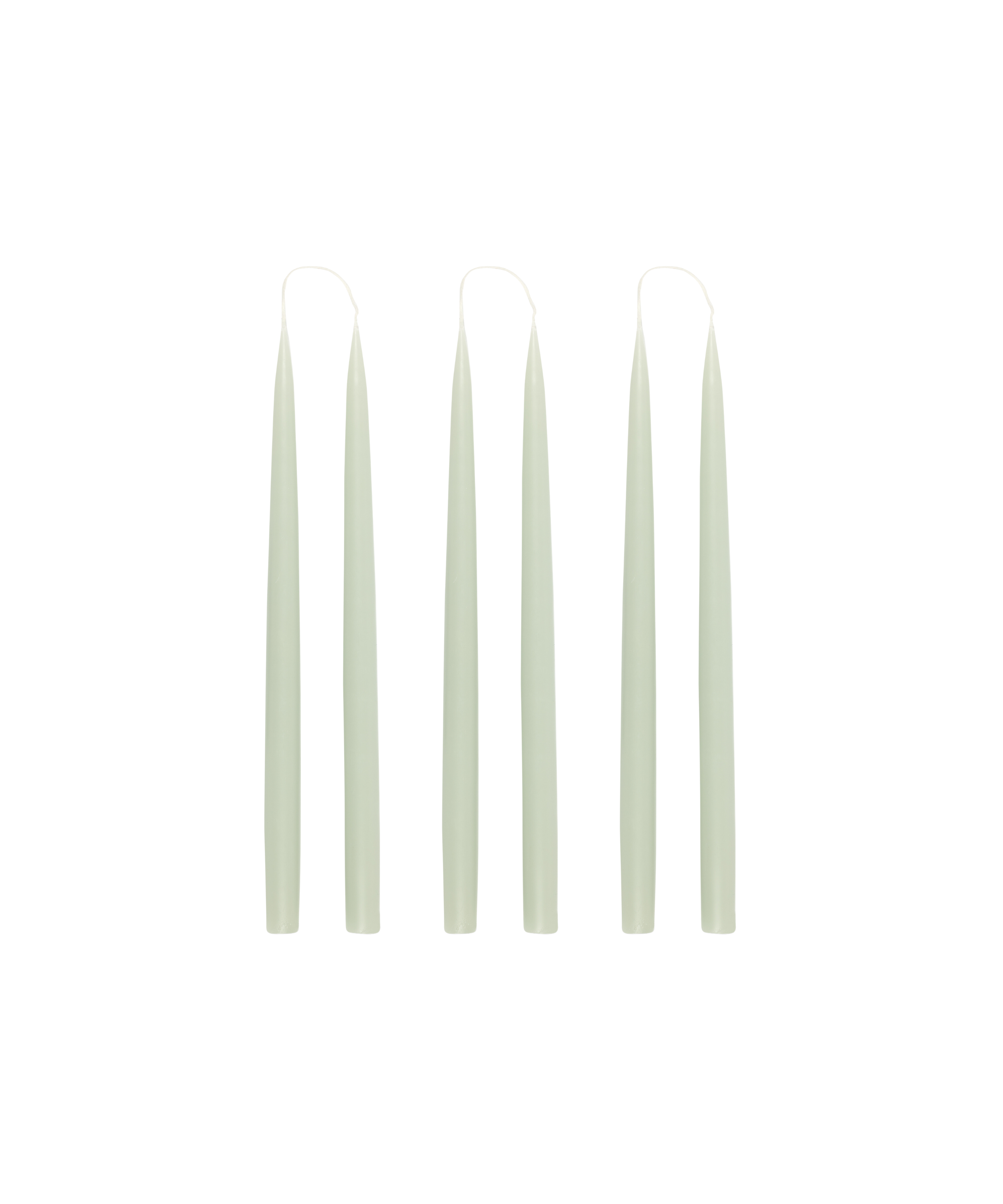 Rebecca Udall Set of 6 35cm Danish Taper Candles, Sage Green Design