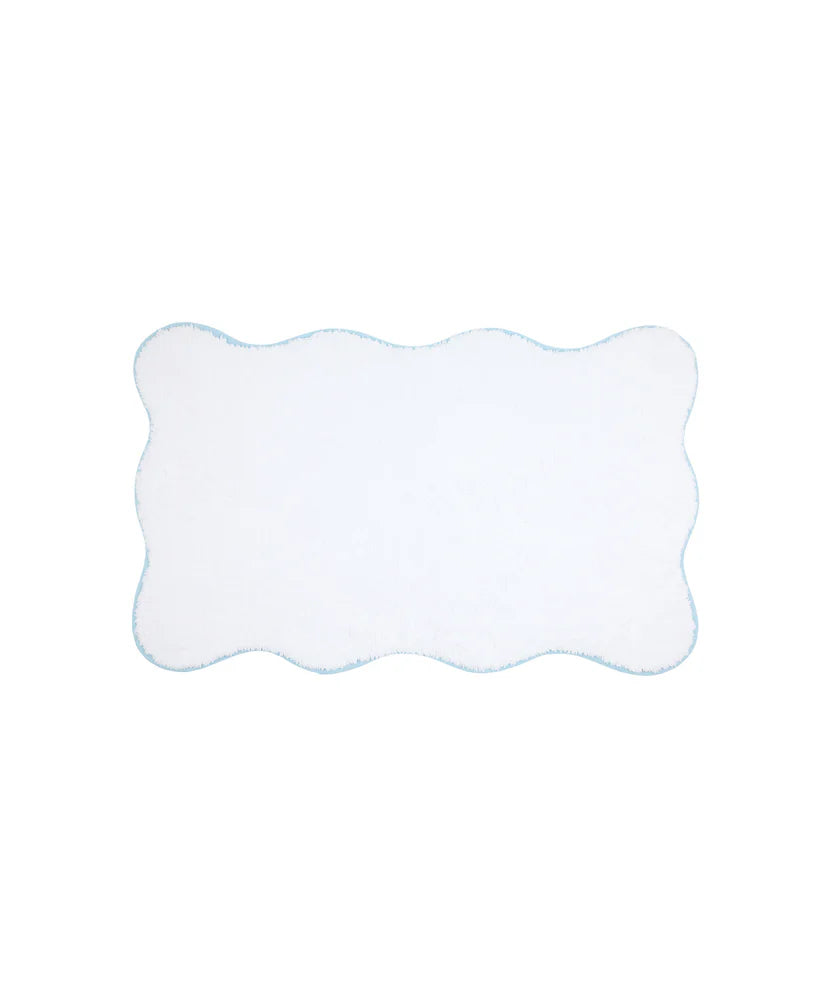 Amelia Scalloped Bath Towel Large Family Bundle, Powder Blue