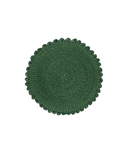Rebecca Udall Scalloped Abaca Placemat, Fern