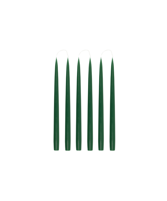 Rebecca Udall Set of 6 Danish Taper Candles, Green