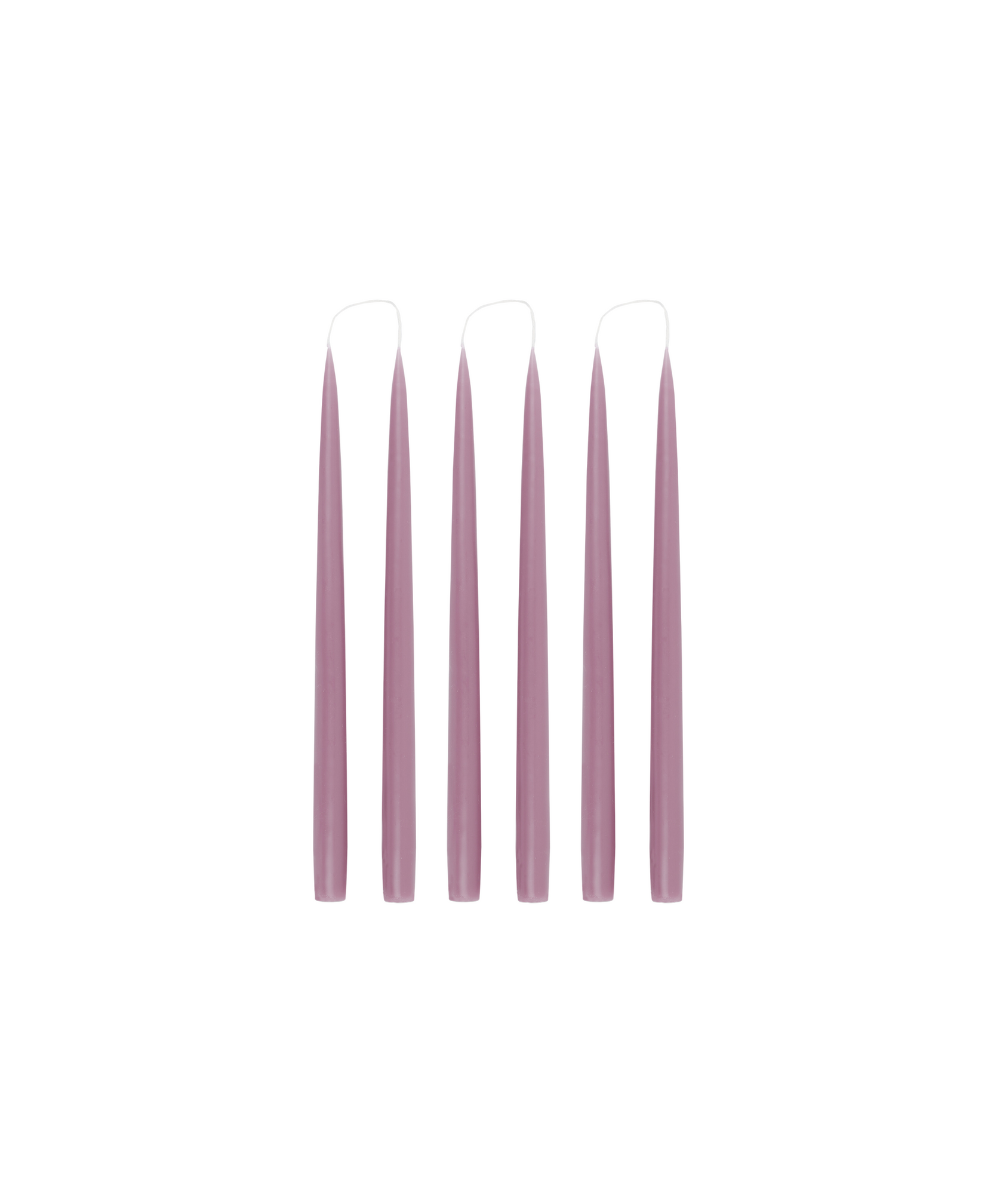 Rebecca Udall Set of 6 Danish Taper Candles, Purple
