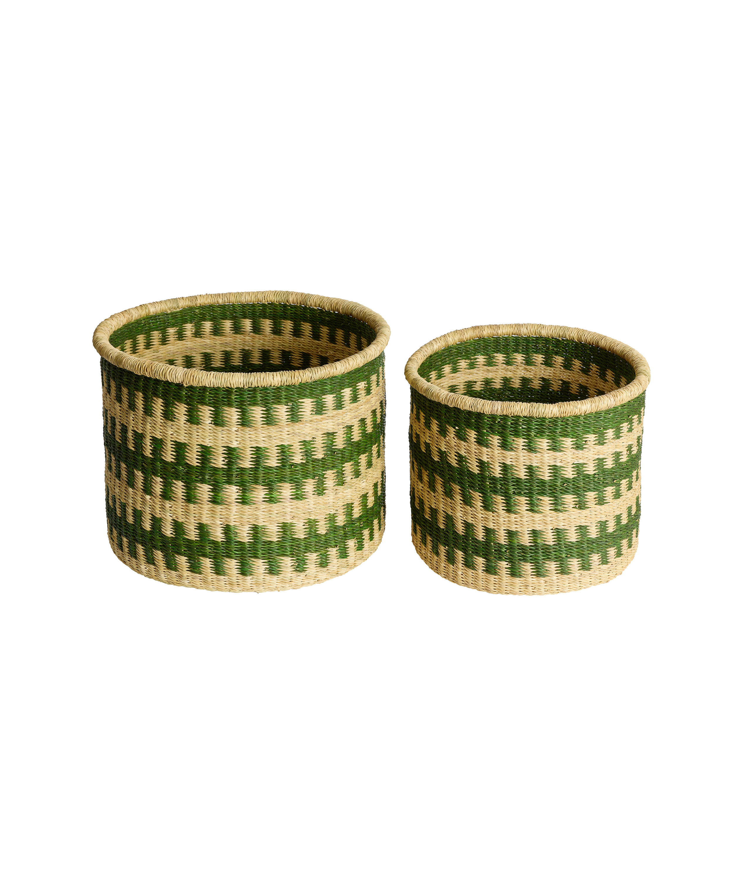 Set of 2 Orla Baskets, Fern Green, Cut Out