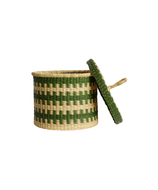 Set of 2 Orla Baskets, Fern Green, Cut Out Detail