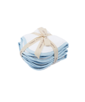Set of 4 Amelia Scalloped Face Towels, Powder Blue