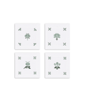 Set of 4 Etta Linen Cocktail Napkins, Clover Green