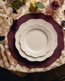 Set of 4 Martha Linen Placemats, Burgundy