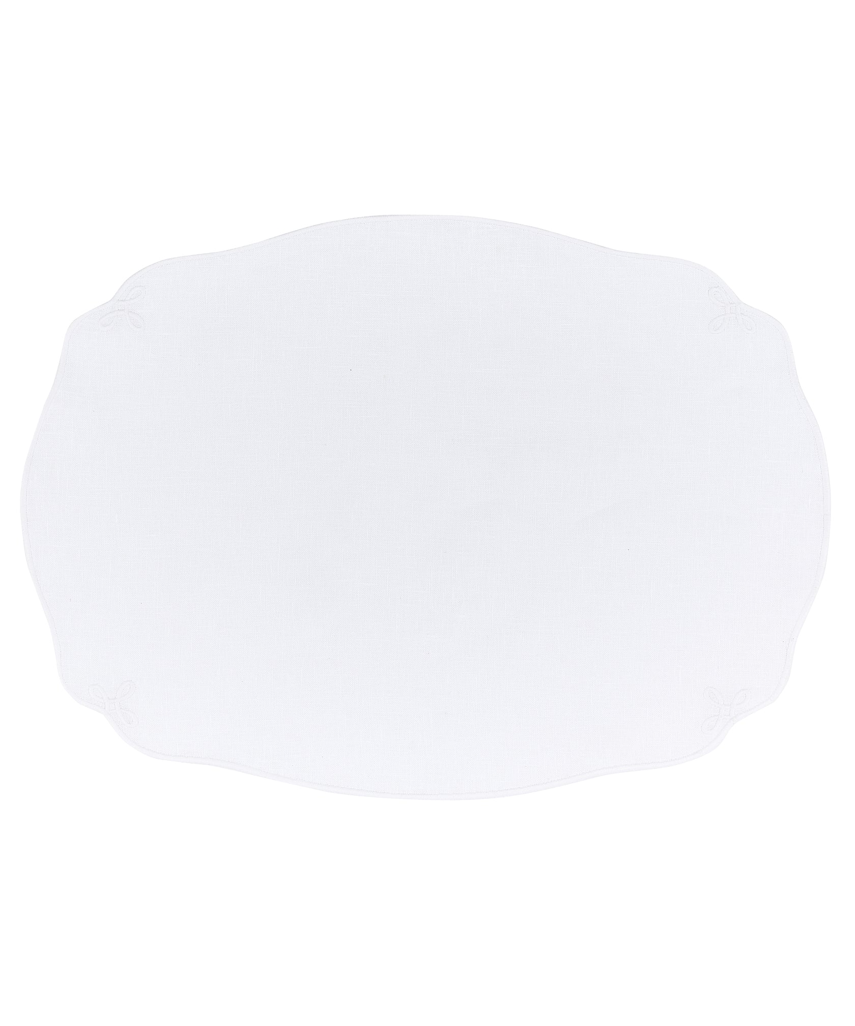 Set of 4 Nancy Linen Placemats, White