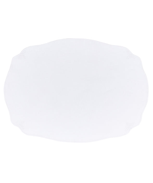 Set of 4 Nancy Linen Placemats, White