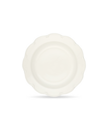 Set of 4 Olivia Scalloped Pasta Bowls, White