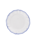 Set of 4 Zita Scalloped Dinner Plates, Marine Blue, Cut Out