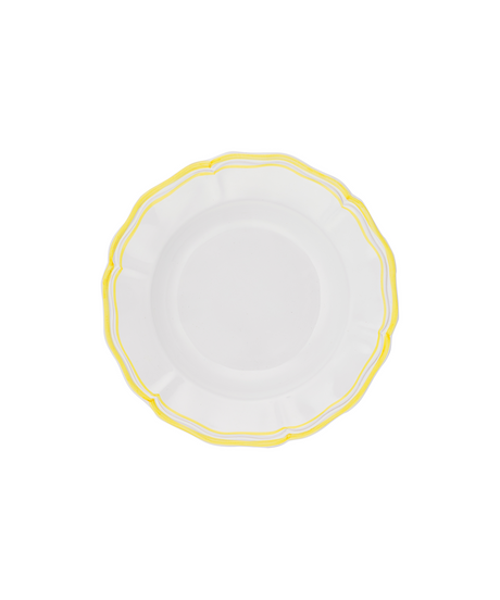Set of 4 Zita Scalloped Pasta Bowls, Citrus Yellow, Cut Out