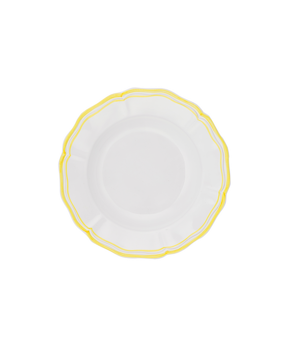 Set of 4 Zita Scalloped Pasta Bowls, Citrus Yellow, Cut Out