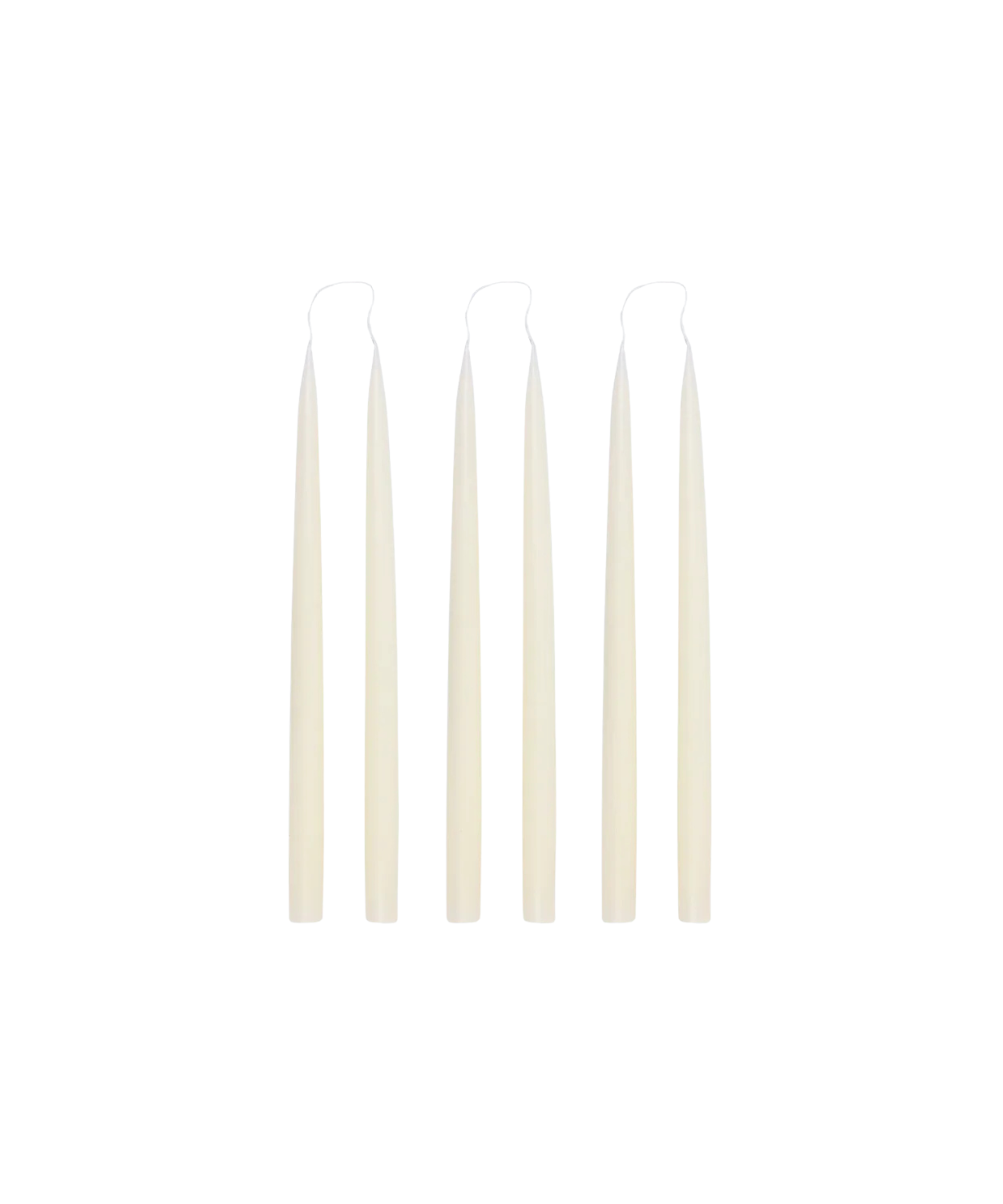 Rebecca Udall Set of 6 Danish Taper Candles, Ivory 35cm