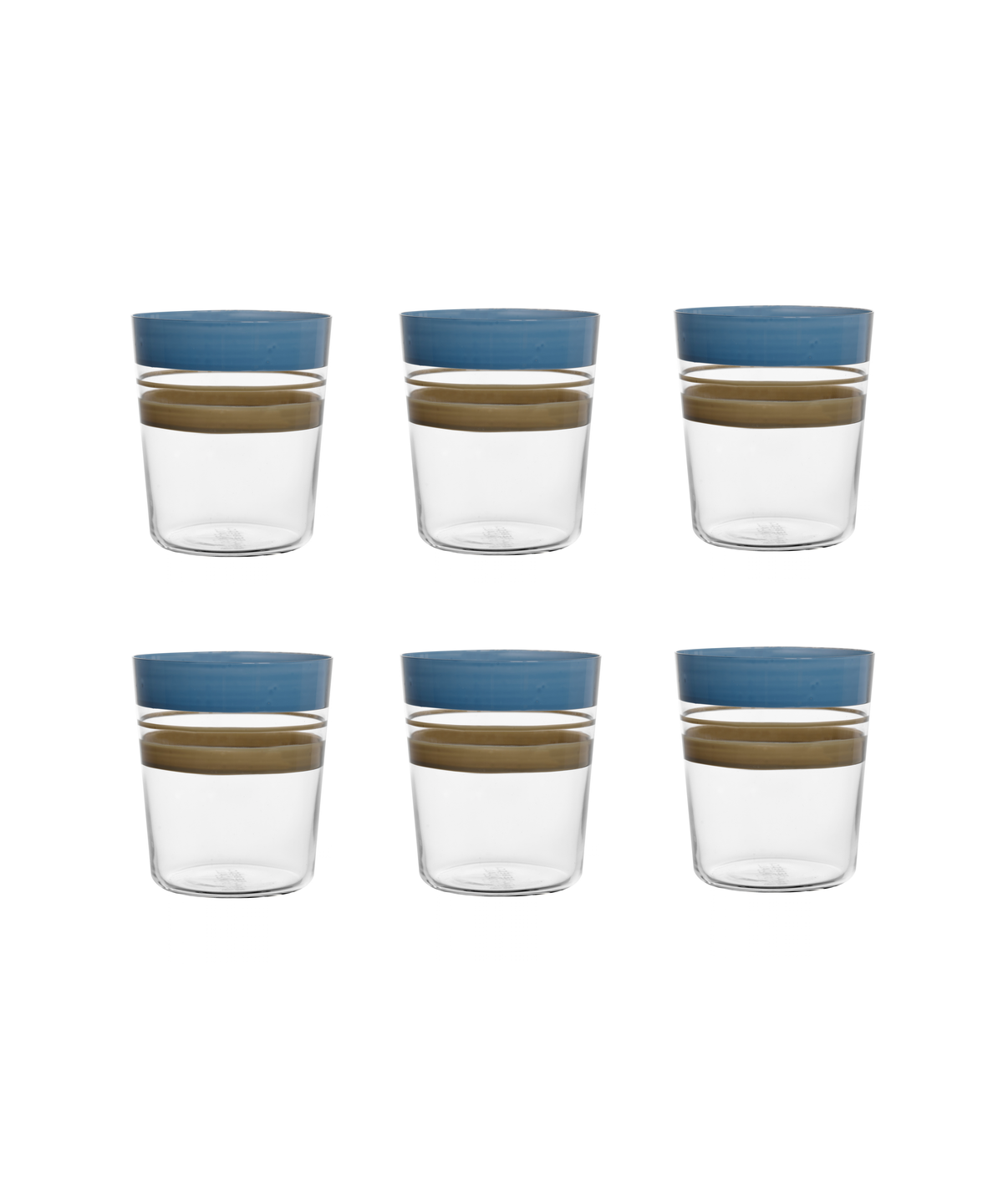 Set of 6 Francesca Tumblers, Celeste