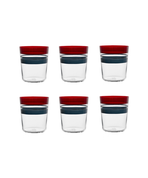 Set of 6 Francesca Tumblers, Heritage Red