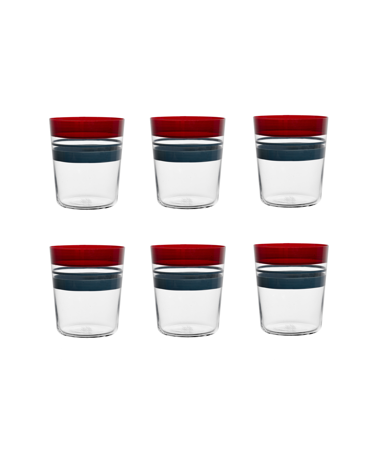 Set of 6 Francesca Tumblers, Heritage Red