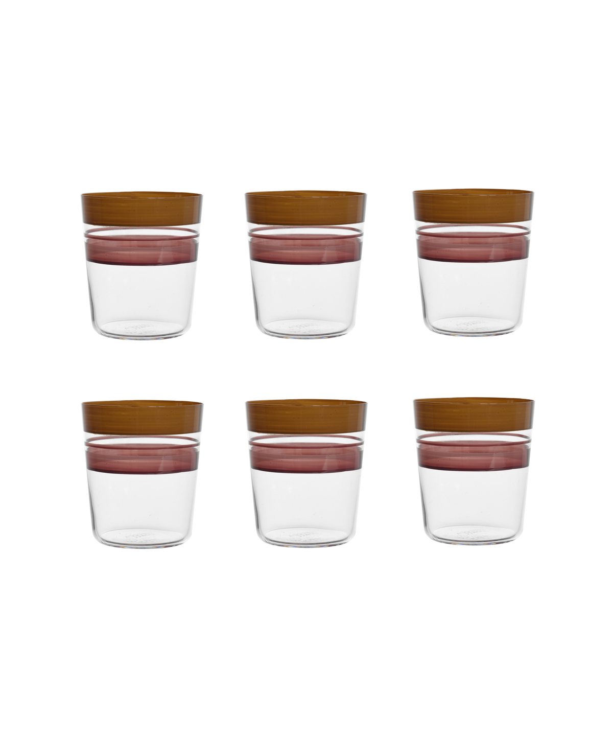 Set of 6 Francesca Tumblers, Russet