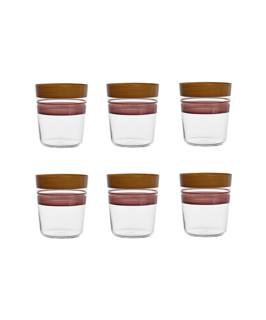 Set of 6 Francesca Tumblers, Russet