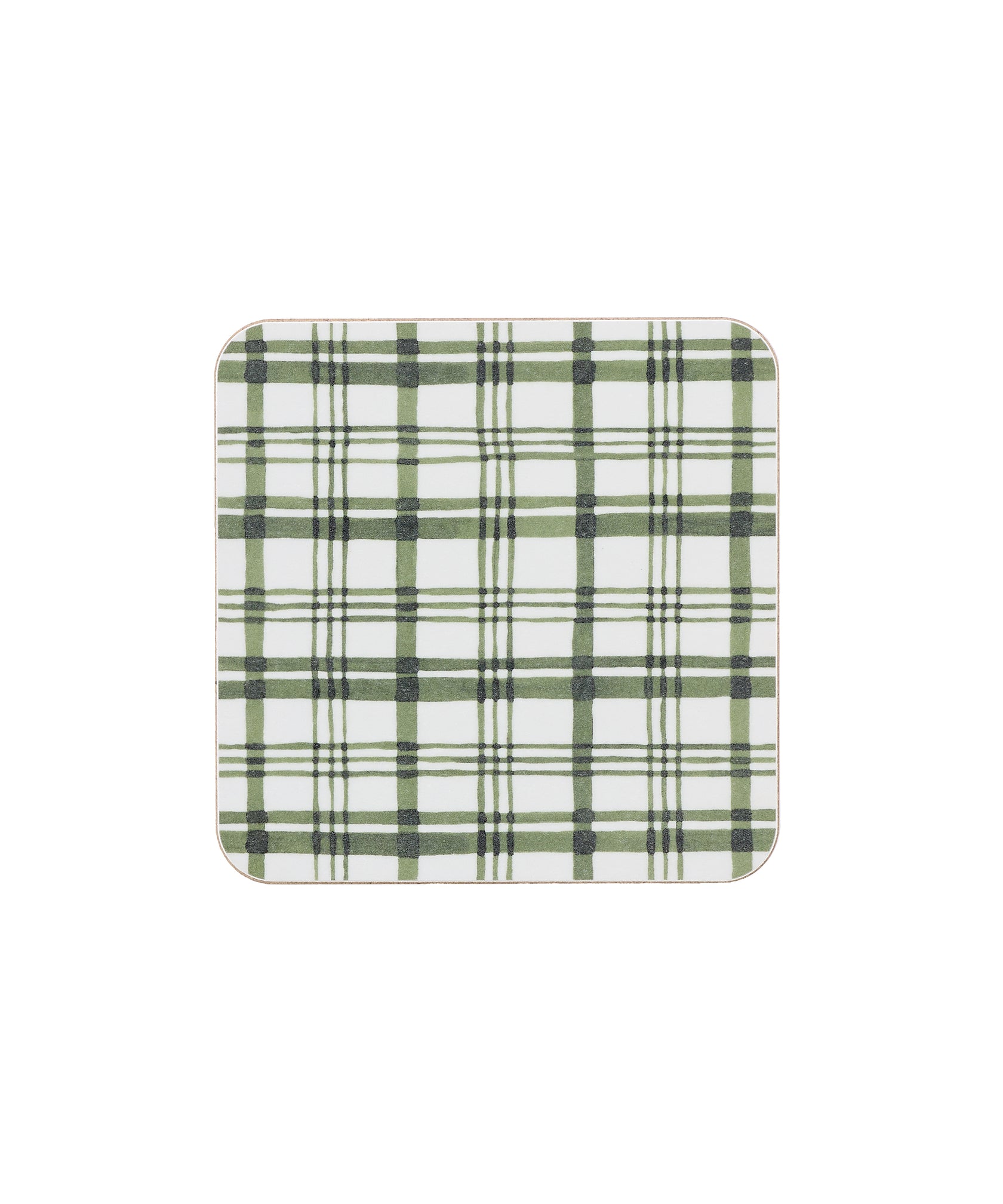 Remy Cork Backed Square Coasters, Ivy