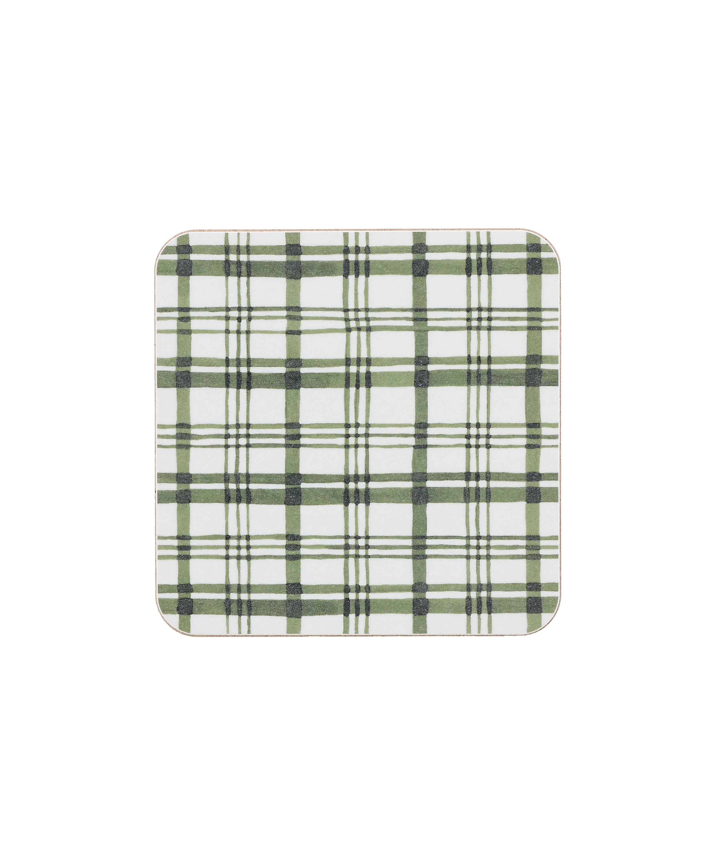 Remy Cork Backed Square Coasters, Ivy