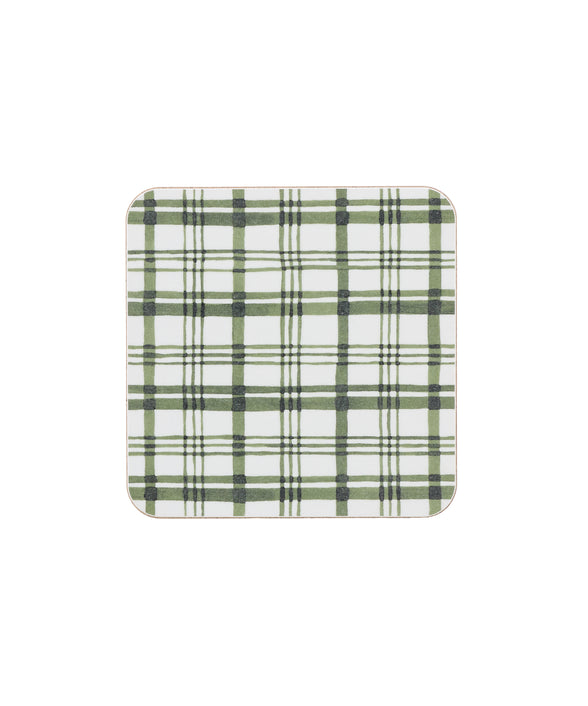 Remy Cork Backed Square Coasters, Ivy