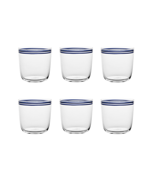 Set of 6 Sara Tumblers, Midnight Blue