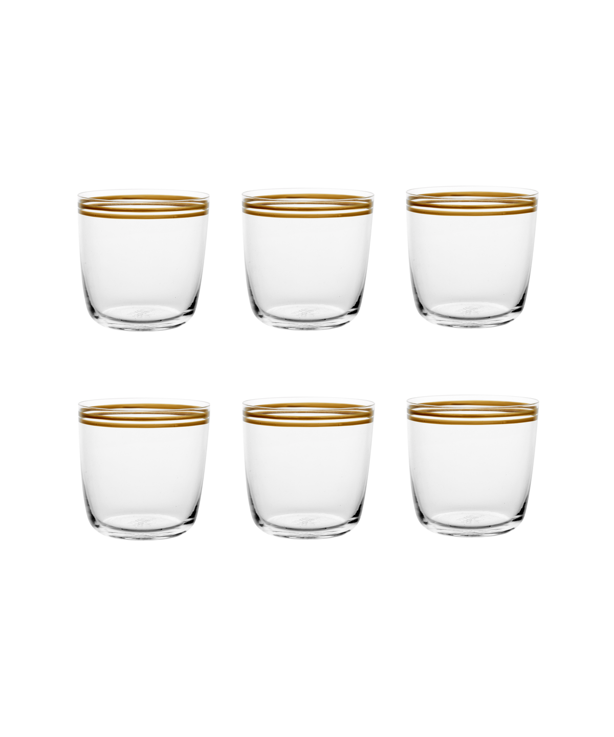 Set of 6 Sara Tumblers, Tobacco