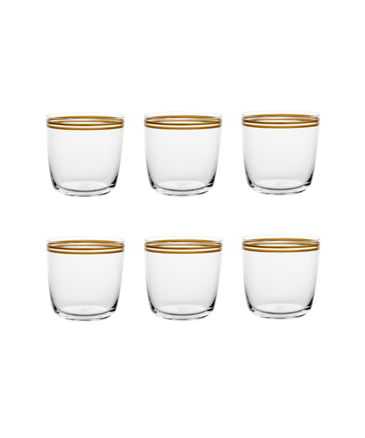 Set of 6 Sara Tumblers, Tobacco