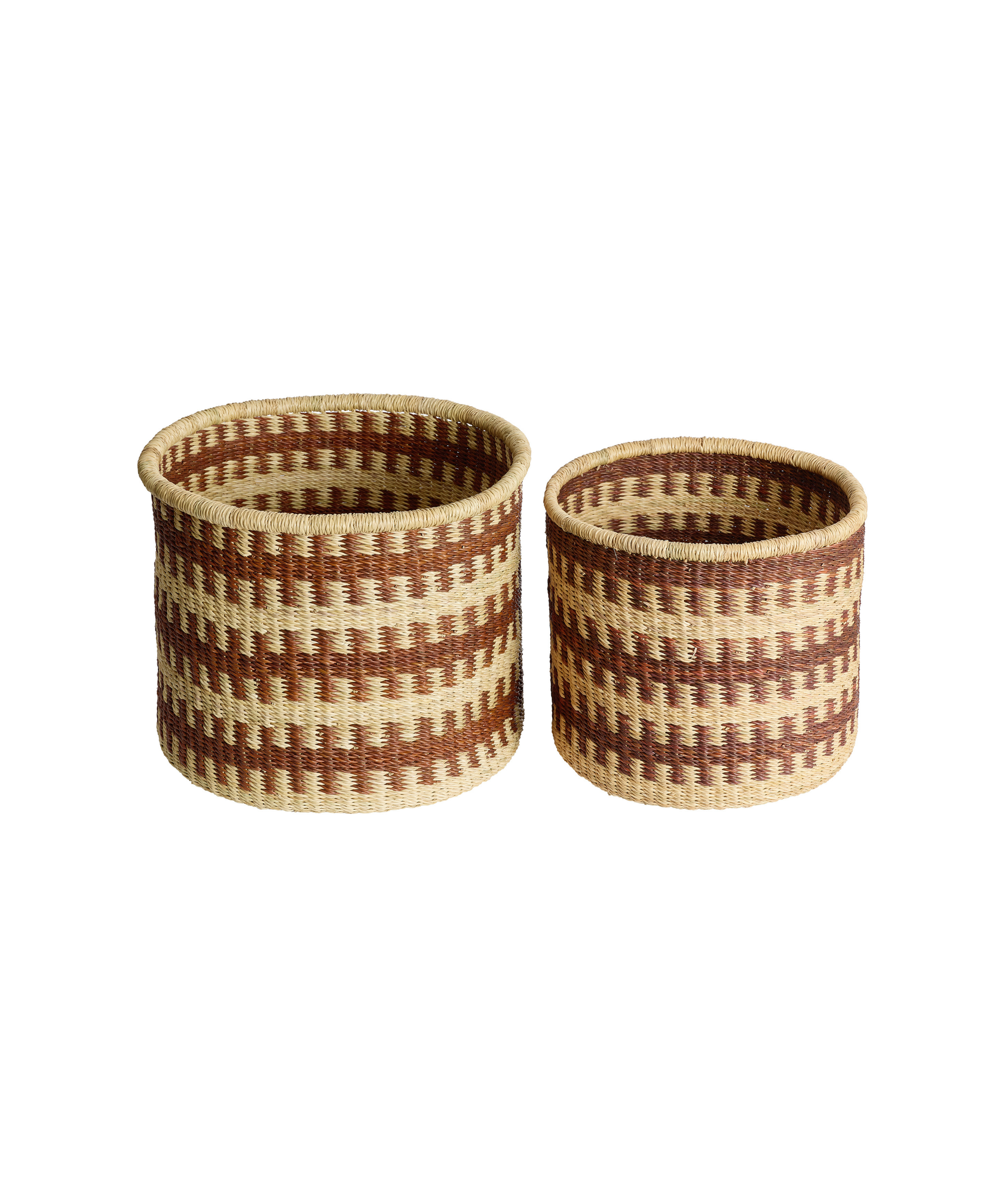 Set of 2 Orla Baskets, Chestnut Brown, Cut Outs
