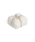 Set of 4 Maria Organic Face Towels, Ivory, Cut Out