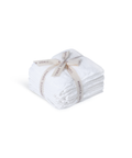 Set of 4 Maria Organic Face Towels, White, Cut Out