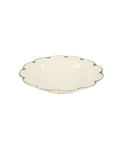 Rebecca Udall, Olivia Scalloped Crockery, Green Filet Pasta Bowl Side View