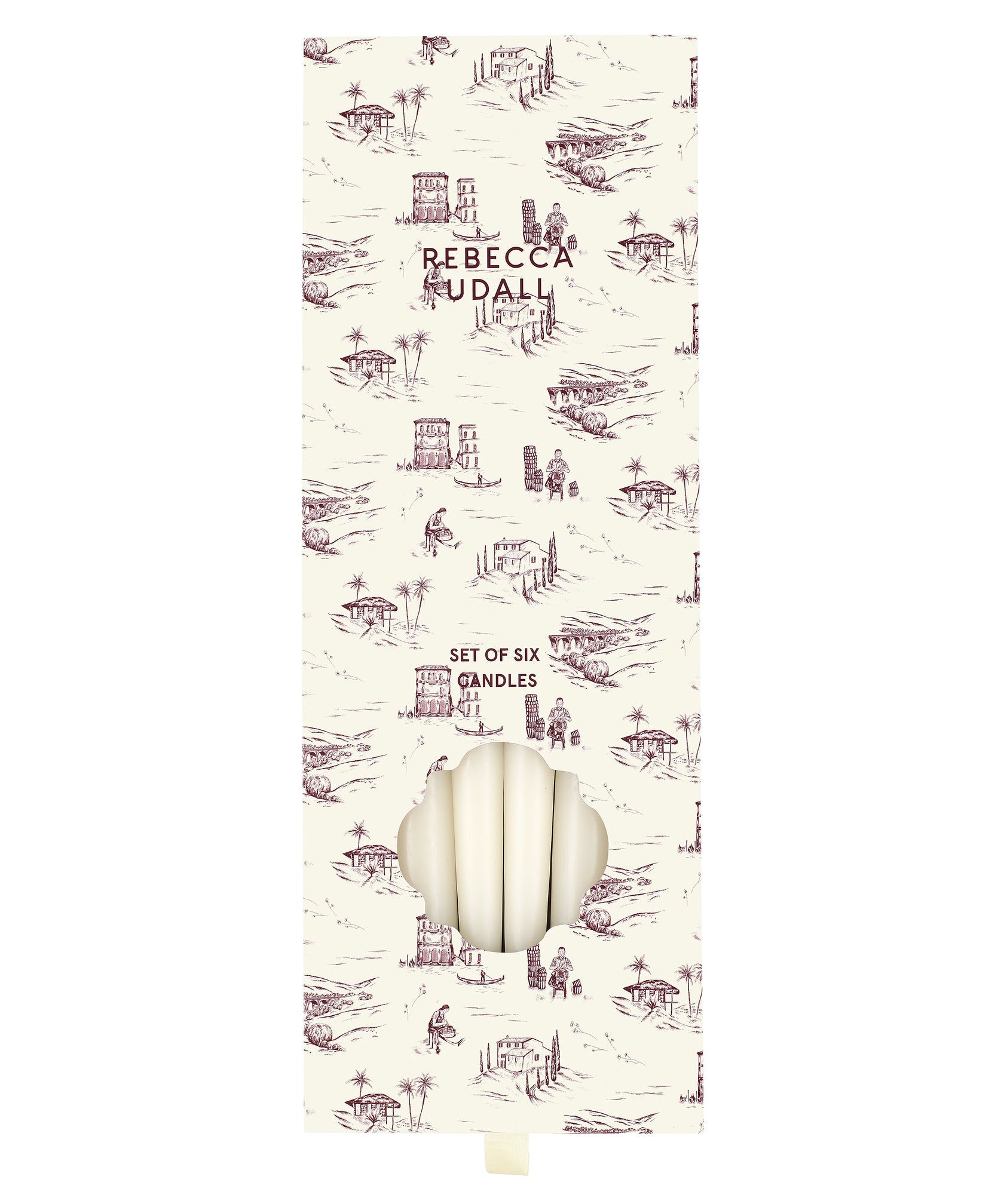 Rebecca Udall Set of 6 Danish Taper Candles, Soft White Gift Packaging