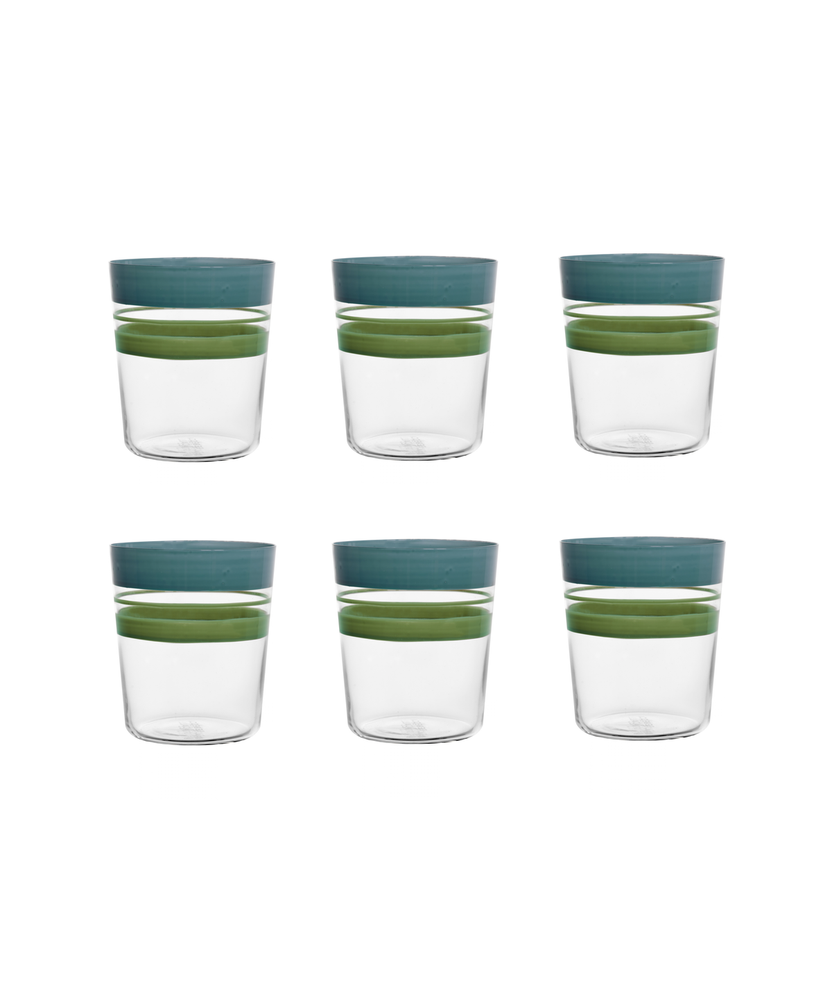 Set of 6 Francesca Tumblers, Sea Foam